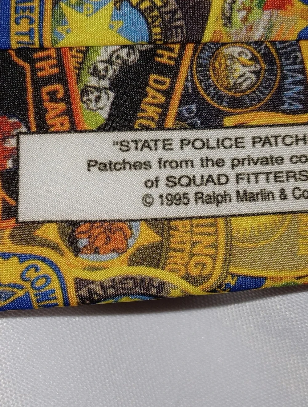 Vintage 1995 State Police novelty necktie  USA made by Ralph Marlin